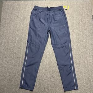 NWT Eastbay Racer Windbreaker Pants Men's Medium Navy Blue Track Activewear NEW